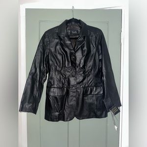Black leather jacket by Excelled Collection!